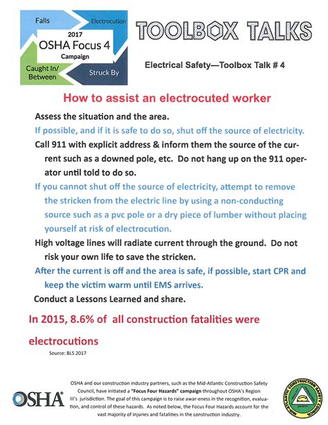 tool box talk on electrical safety|electrical toolbox talks printable.